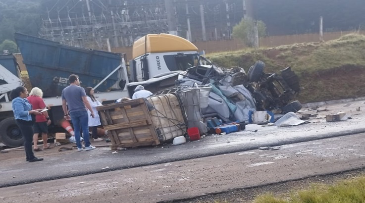 Grave acidente na SC-350 deixa dois mortos entre Caçador e Lebon Régis